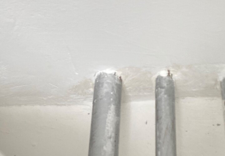 new home snagging example of bad sealing 