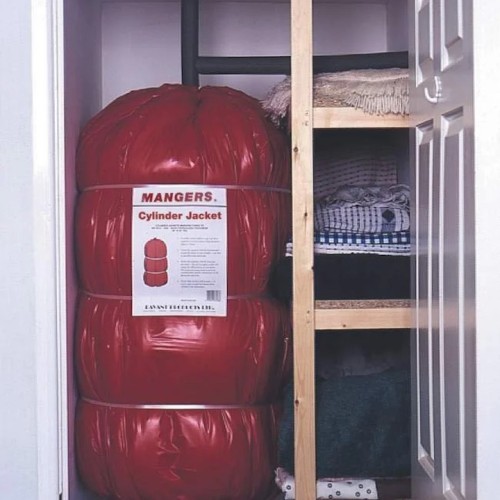 Hot water tank insulation